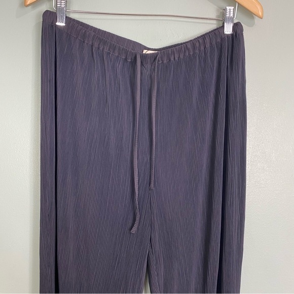 DISSH Porter Ink Plisse Pant Pleated Accordion Slouchy Sz 10 Navy - Picture 3 of 6